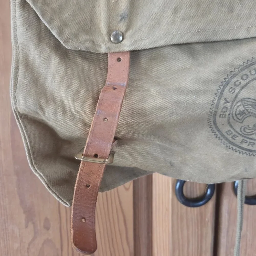 Vintage Boy Scouts Of America No 574 Yucca Pack Backpack Canvas Bag BSA Rucksack